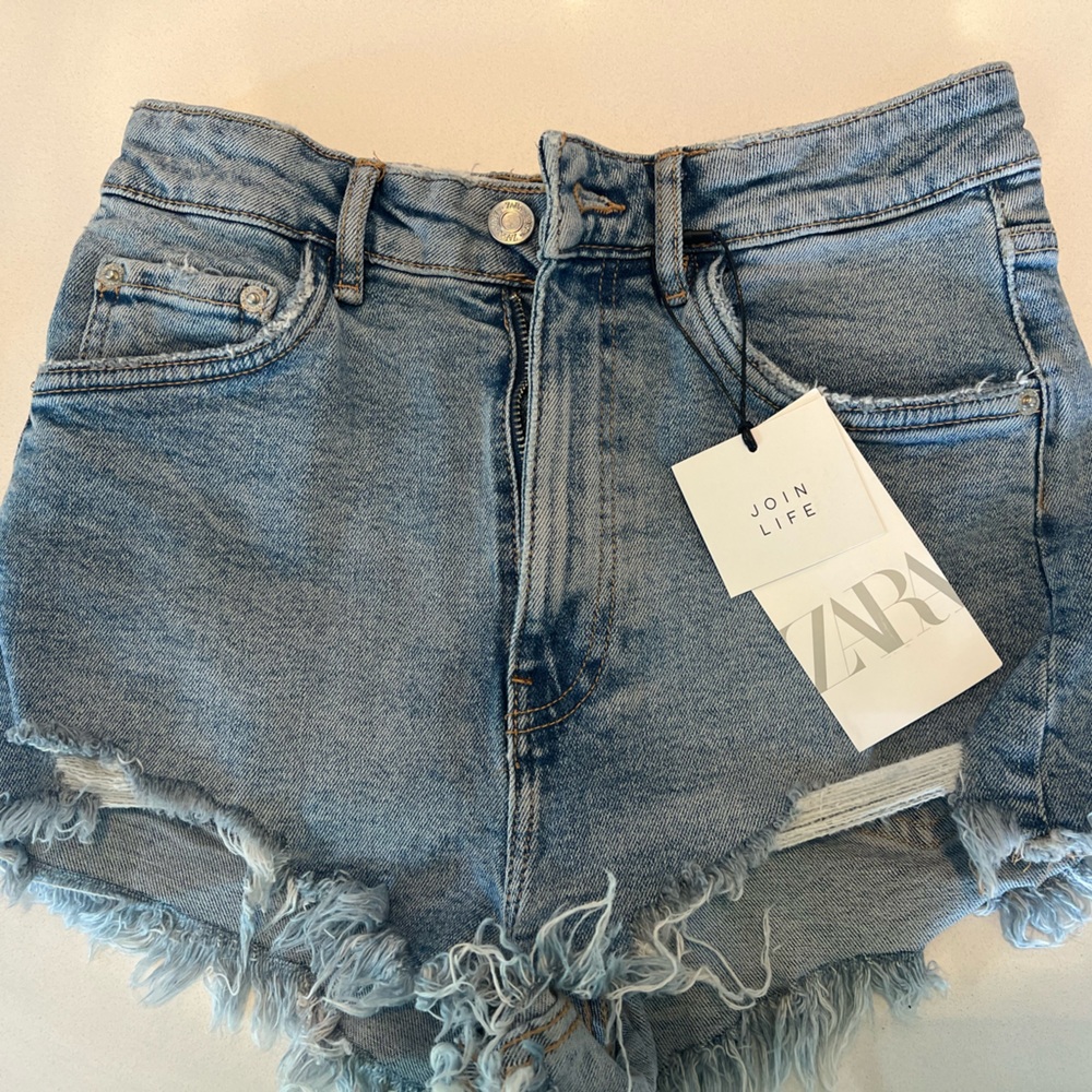 Zara high waisted jean shorts